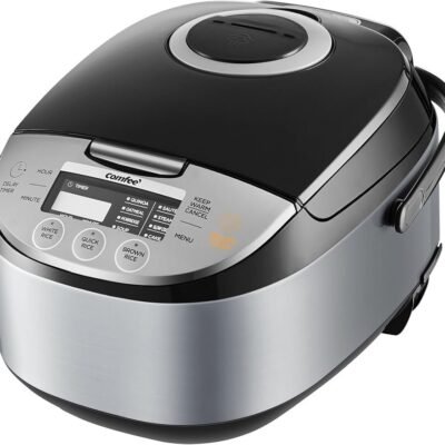 COMFEE’ Rice Cooker 12 Cups Cooked/6 Cups Uncooked, Portable Non-Stick Rice Maker