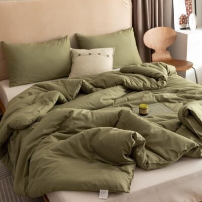 ROSGONIA Queen Comforter Set Olive Green 3pcs Bedding Sets Queen 1 Boho Olive Comforter & 2 Pillowcases