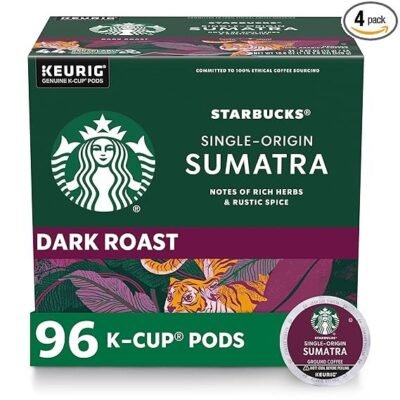 Starbucks K-Cup Coffee Pods, Dark Roast Coffee 24 Count