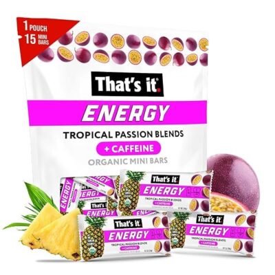 That’s it. Tropical Passion Caffeine Blends Energy Mini Bars Pineapple Passionfruit (15 Count)