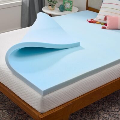 Linenspa 2 Inch Gel Infused Memory Foam Mattress Topper CertiPUR Certified – Queen