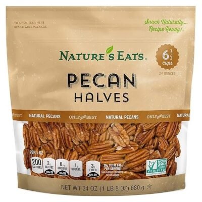 Nature’s Eats Pecan Halves Natural, 24 Ounce