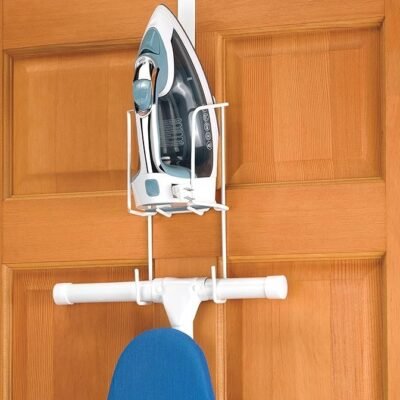 Whitmor Wire Over The Door Ironing Caddy – Iron and Ironing Board Storage Organizer